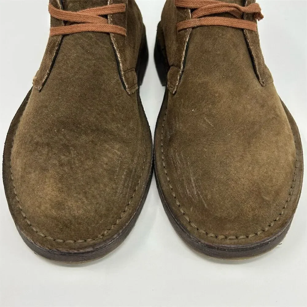 MG Italian Made Lace Up Chukka Boots Size 39 Brown Suede Lace Up Casual
